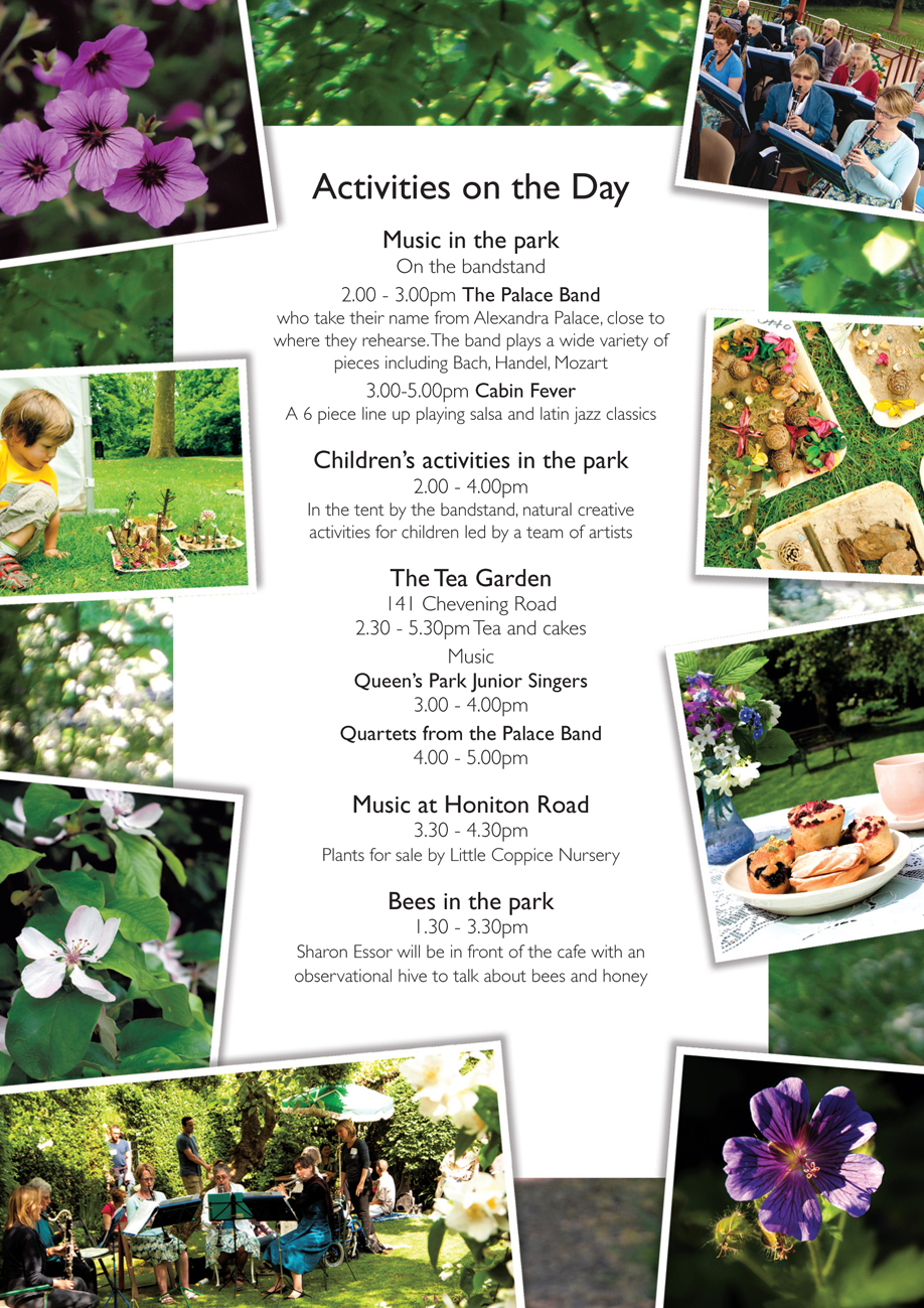 Activities from Open Gdns brochure