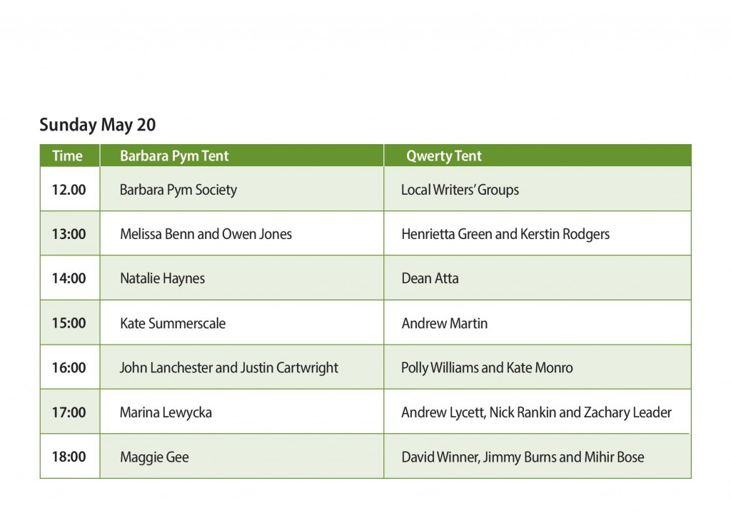 Bk Fest 2012 Sun timetable