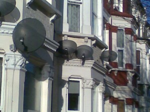 Fernhead Road satellite dishes