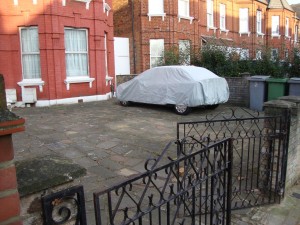 Paved over front garden